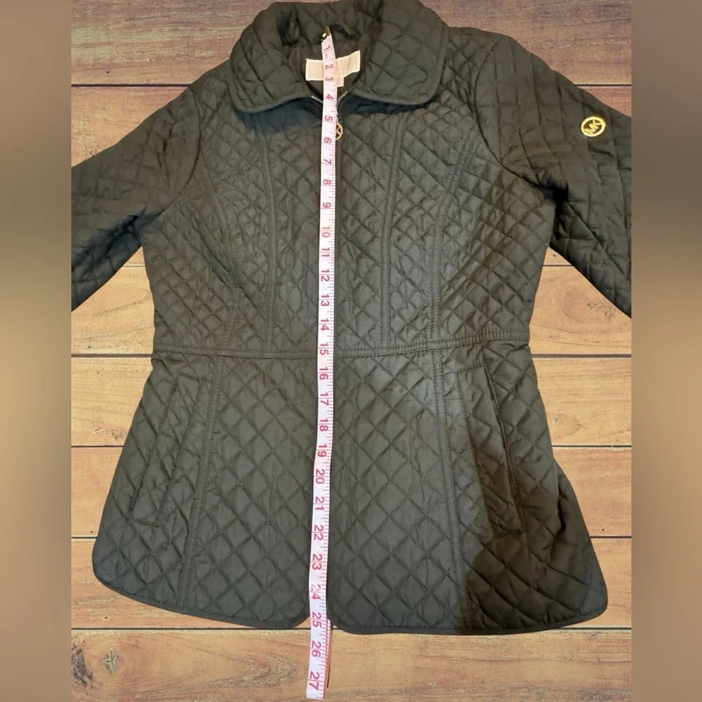 Michael Kors Women's Thin Diamond Quilted Spring Jacket With Gold Accents SizeXS - Picture 6 of 14